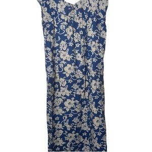 Floral Blue and White Dress